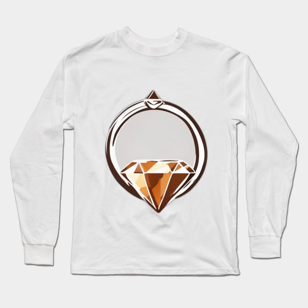 Geometric Diamond Brilliance Design No. 639 Long Sleeve T-Shirt by cornelliusy